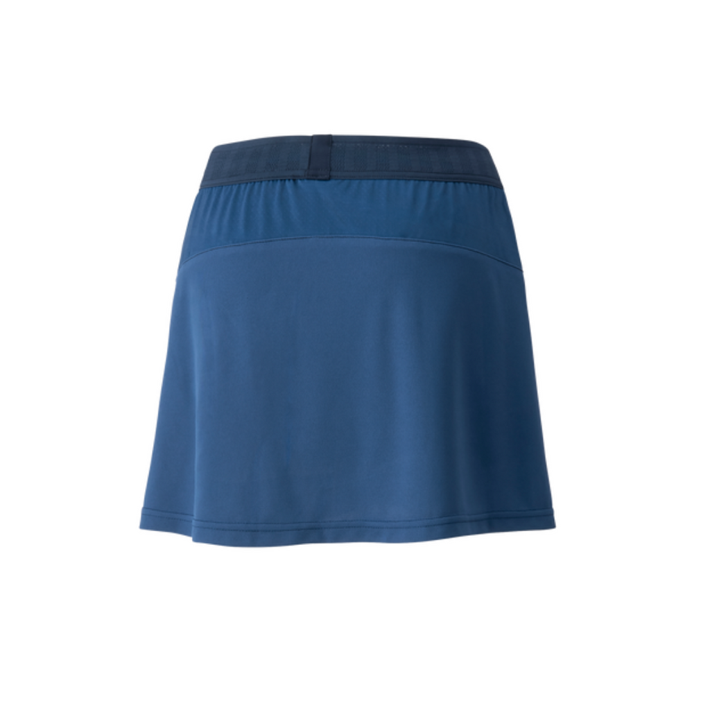 Yonex 26092EX women's badminton skirt in dark blue, back view