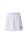 Yonex 26092EX women's badminton skirt in white, front view