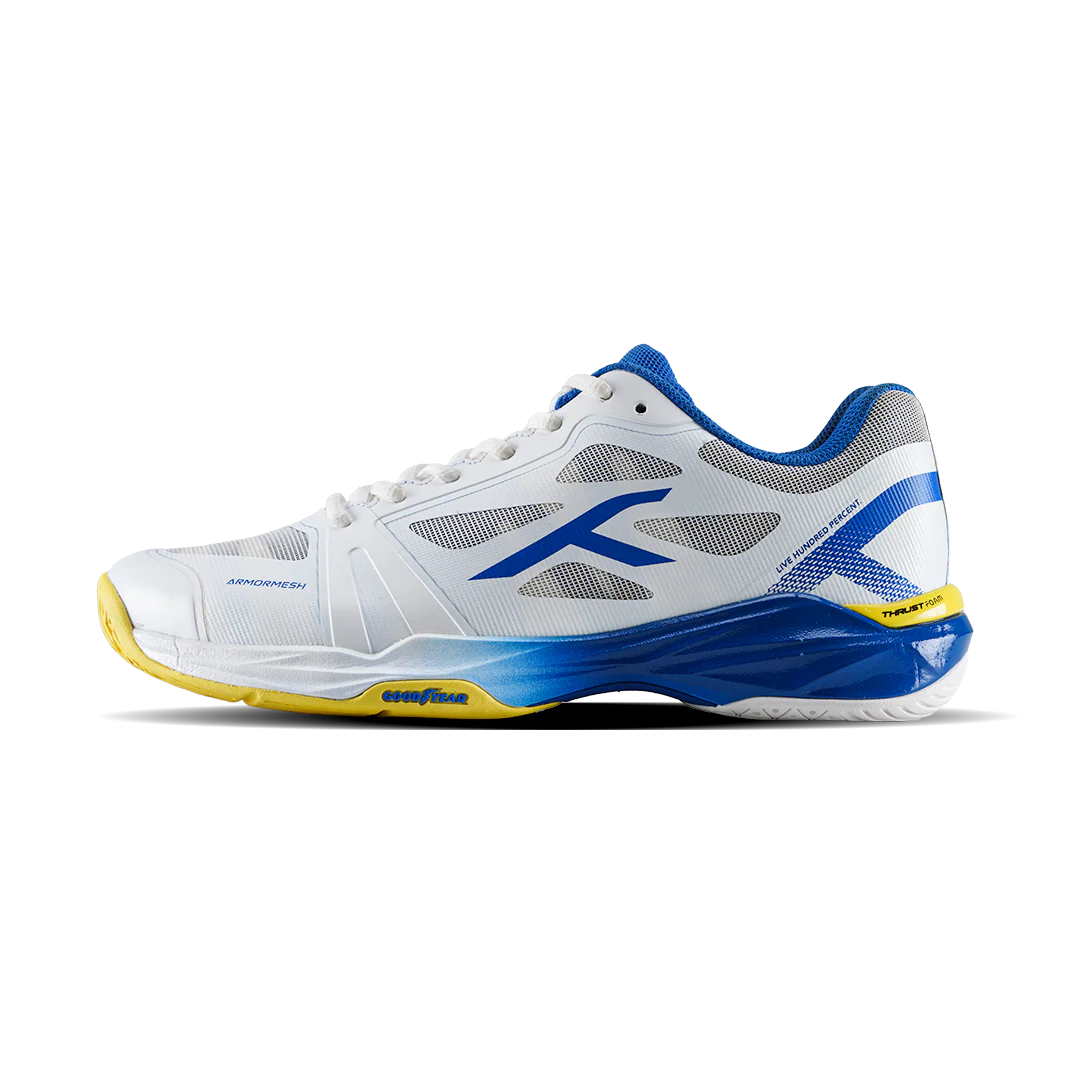 Hundred Phenom (White/Blue/Yellow) Badminton Shoes