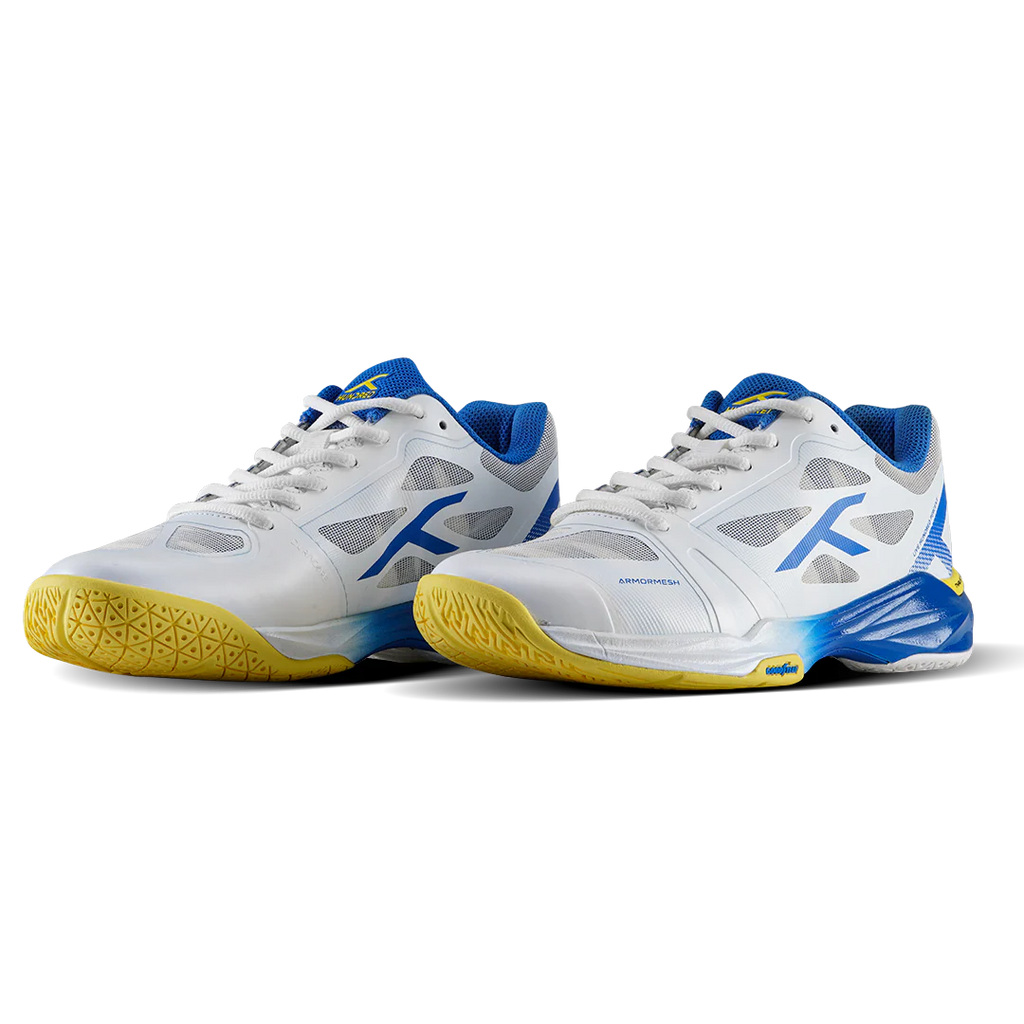 Hundred Phenom (White/Blue/Yellow) Badminton Shoes