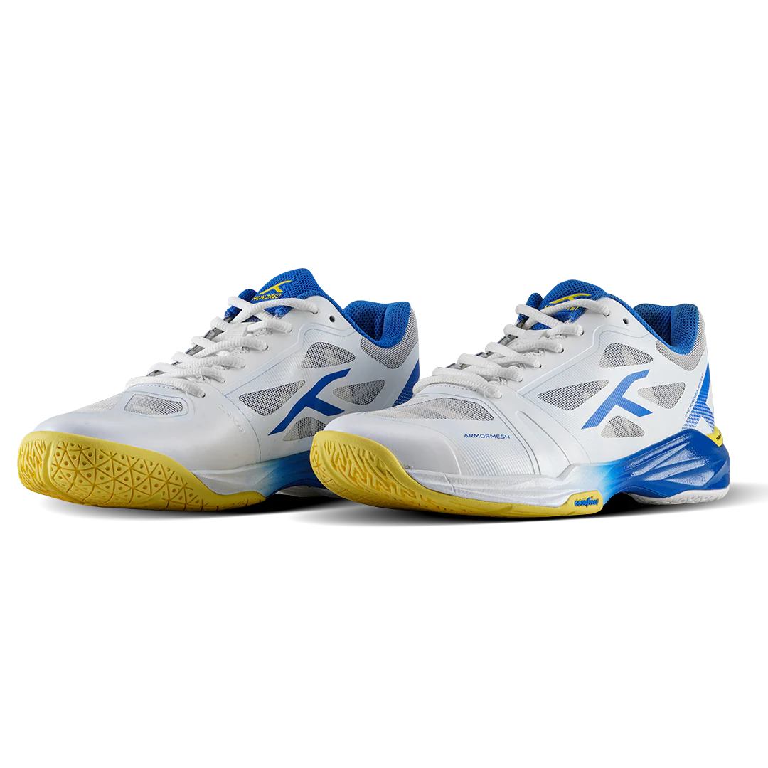Hundred Phenom (White/Blue/Yellow) Badminton Shoes
