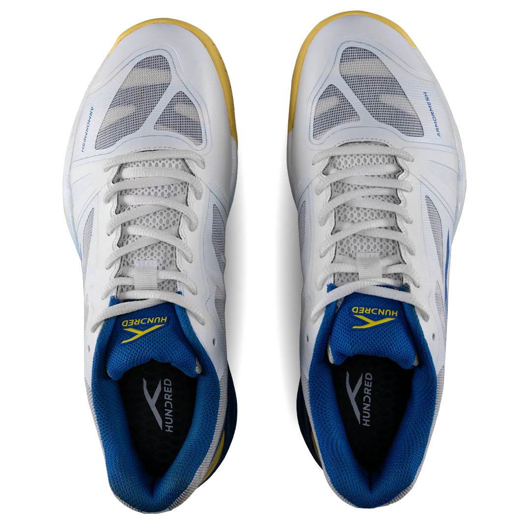 Hundred Phenom (White/Blue/Yellow) Badminton Shoes