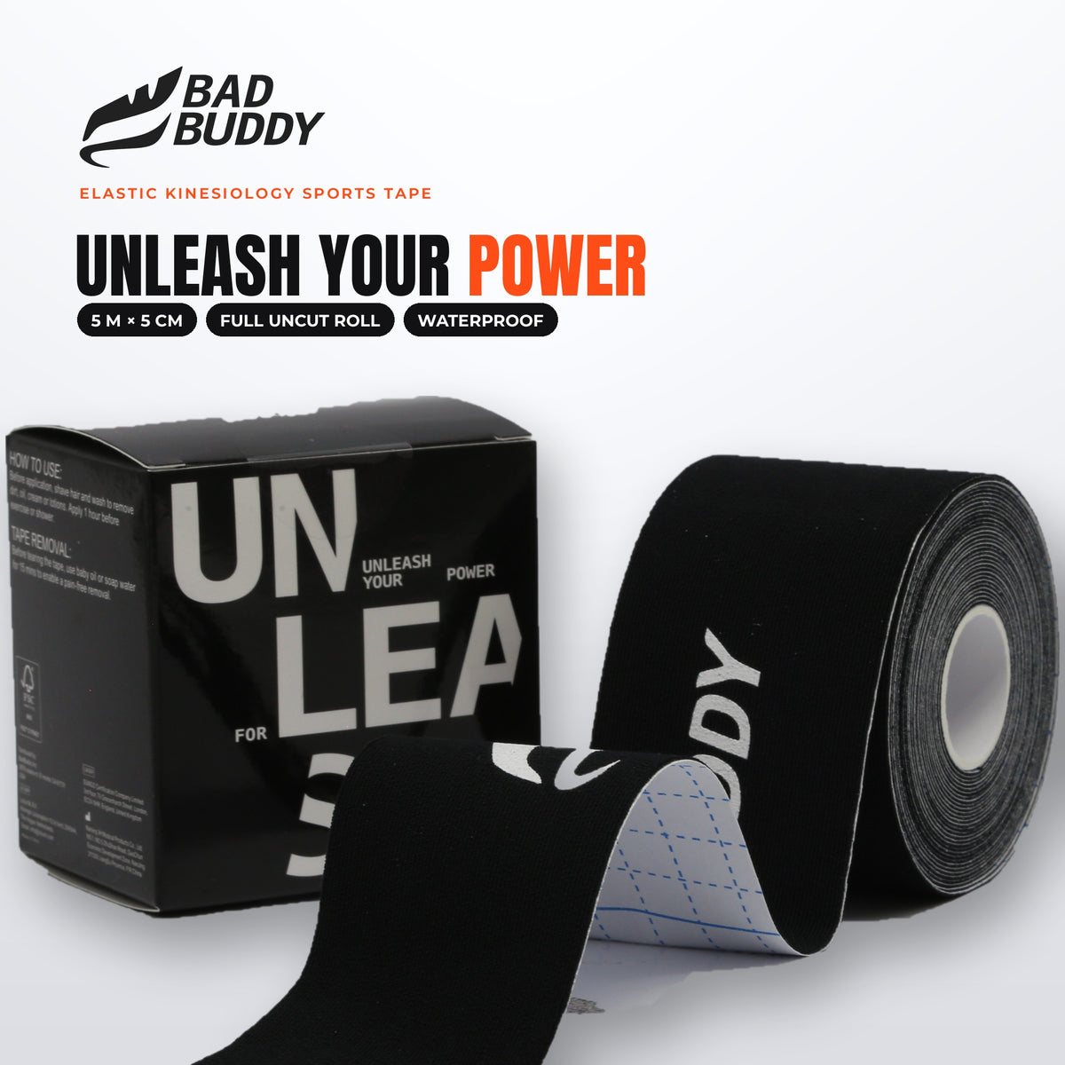 BadBuddy Pro Kinesiology Tape – Breathable Athletic Sports Tape (2in × 16.4ft)