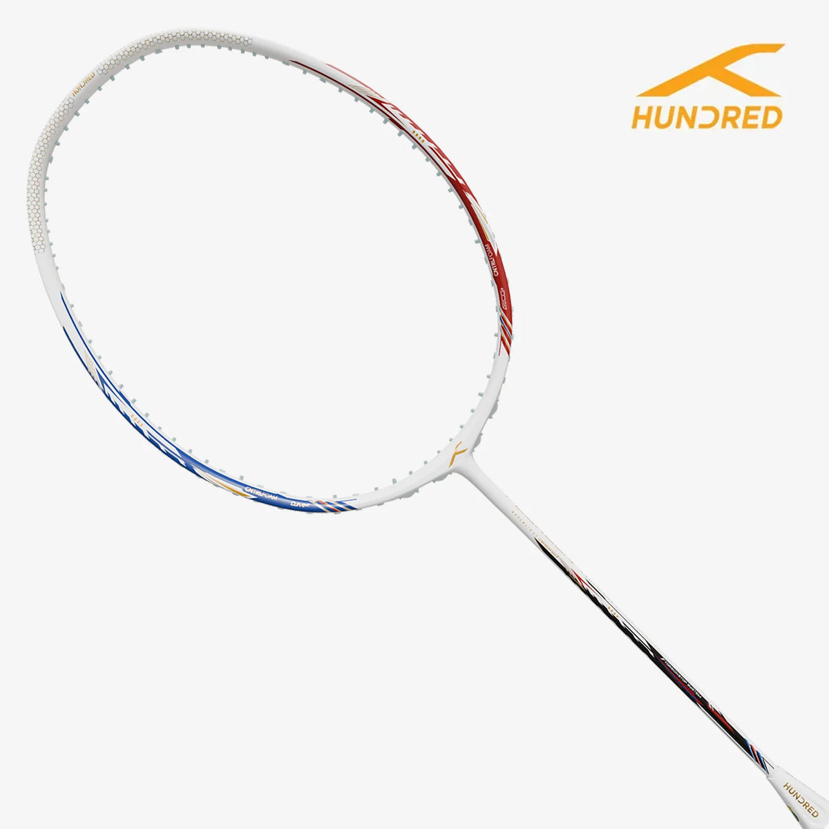 Hundred Flareon Typhoon (White/Red/Blue) (Pre-Strung) Badminton Racket