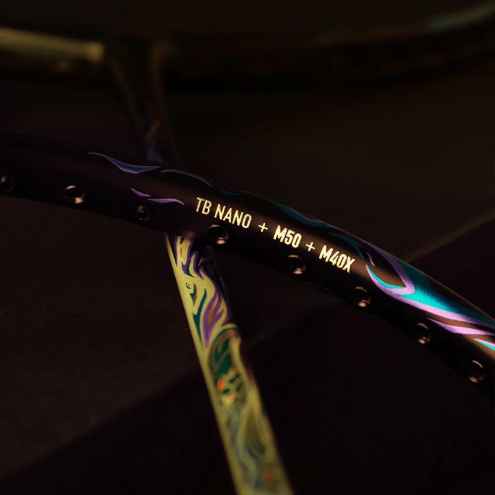 Li-Ning AxForce 100 Qilin (Gold/Blue/Black) Badminton Racket