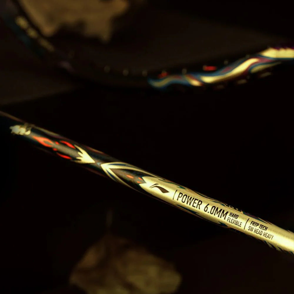 Li-Ning AxForce 100 Qilin (Gold/Blue/Black) Badminton Racket