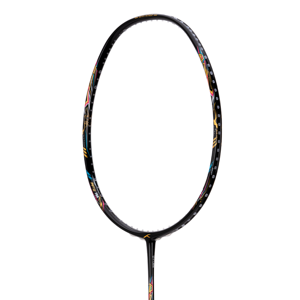 Hundred Battle 700 black racket head, angled view