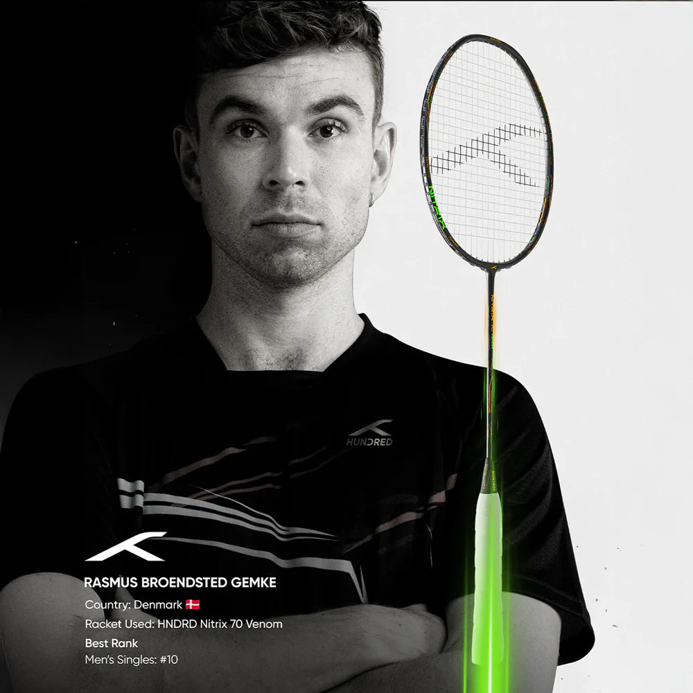 Hundred Nitrix 70 Venom (Black/Green) Badminton Racket