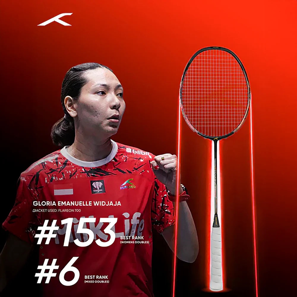 Hundred Flareon 700 (Black/Orange/Pink) Badminton Racket