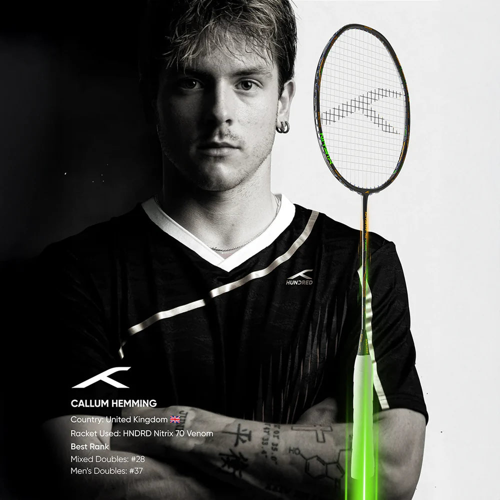 Hundred Nitrix 70 Venom (Black/Green) Badminton Racket